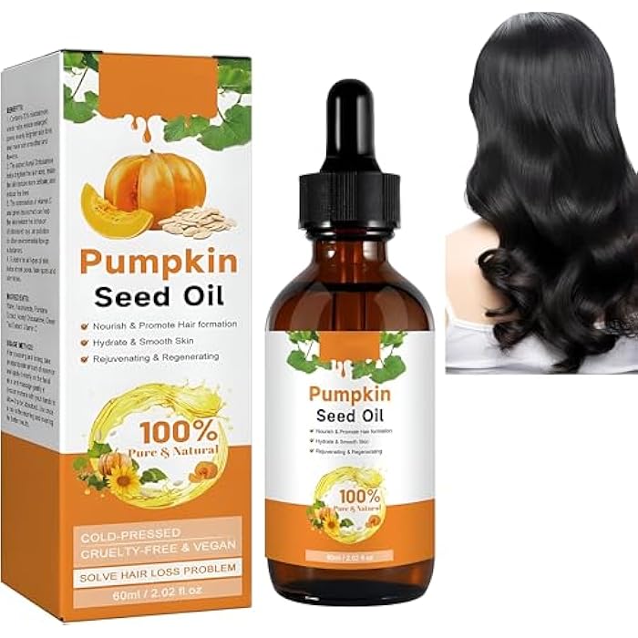 NATURAL PUMPKIN SEED OIL - Discover the benefits of natural pumpkin seed oil in promoting healthy hair and skin, with a nutrient-rich formula that stimulates hair growth and balances the scalp. - Image 2
